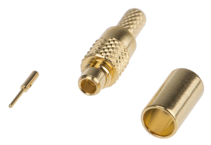 Connecteur MMCX Amphenol RF Mâle Droit, raccordement A sertir 50Ω Montage sur câble