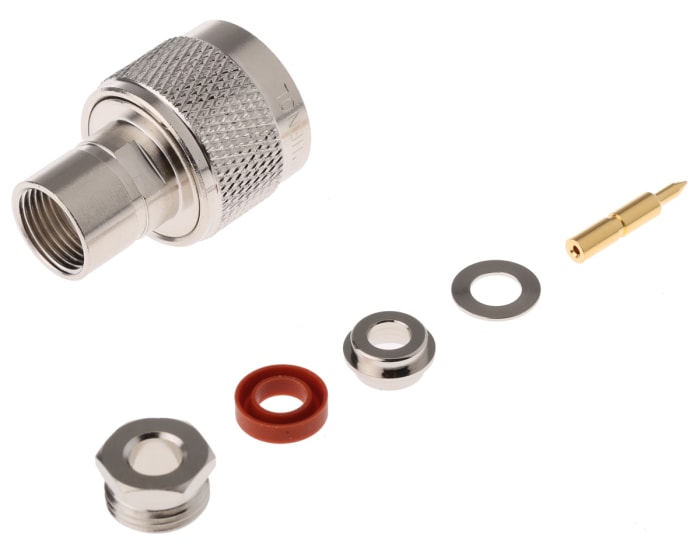 Amphenol RF, Plug Cable Mount N Connector, 50Ω, Solder Termination, Straight Body