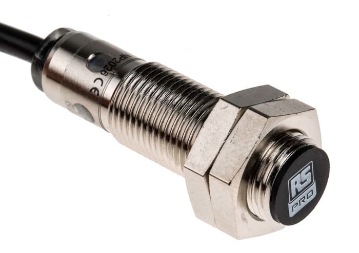 RS PRO Inductive Threaded Barrel Proximity Sensor, M12, 2 mm Detection, PNP NO, 10 → 30 V dc