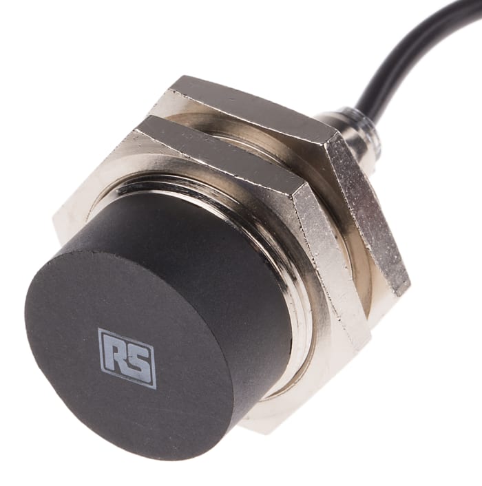 RS PRO Inductive Threaded Barrel Proximity Sensor, M30, 15 mm Detection, PNP NO, 10 → 30 V dc