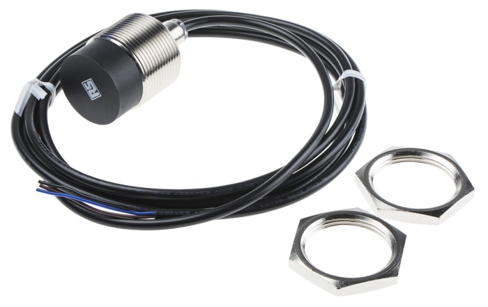 RS PRO Inductive Threaded Barrel Proximity Sensor, M30, 15 mm Detection, NPN NO, 10 → 30 V dc