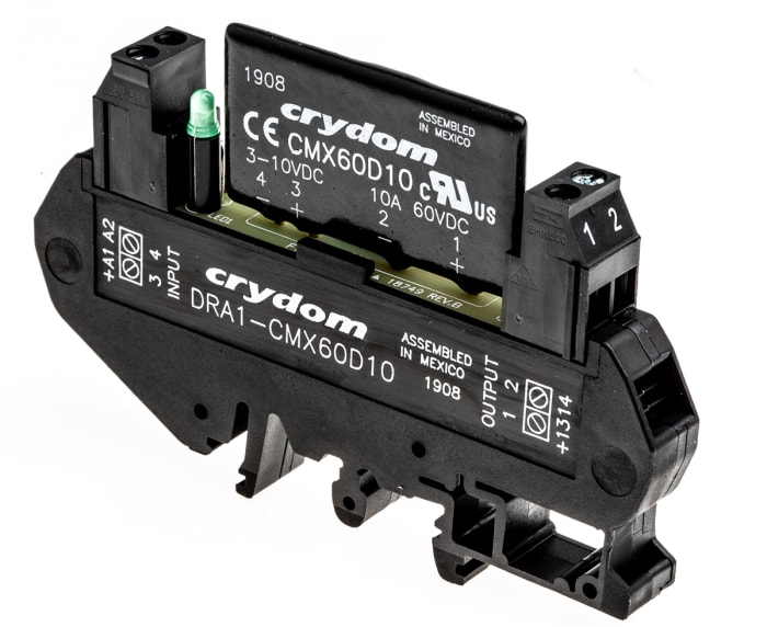 10A 60VDC CRYDOM DRA1-CMX60D10 SSR 10VDC DIN RAIL MOUNT 10A 60VDC CRYDOM DRA1-CMX60D10 SSR 10VDC DIN RAIL MOUNT