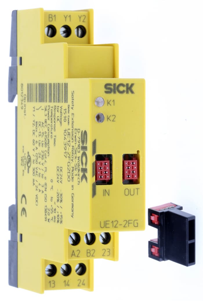 Sick Single/Dual-Channel Speed/Standstill Monitoring Safety Relay, 24V dc, 3 Safety Contacts