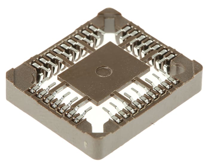 Preci-Dip PLCC Entegre Soketi, Dişi, 32 Pinli 1,27mm Aralıklı, Kalay Kaplı, Yüzeye Monte, 1A