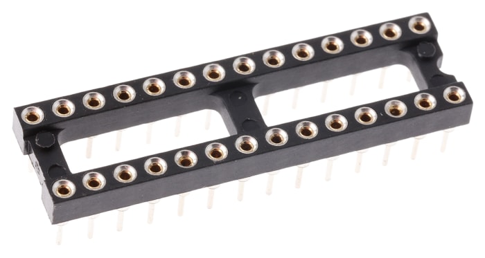 Support DIL Preci-Dip 28 voies, Traversant, broches Tulipe, Entraxe de 2.54mm, largeur de rangée 7.62mm