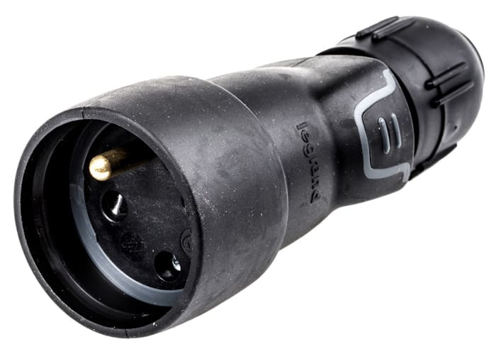 Legrand French Mains Connector, 16A Black, Cable Mount Rubber, 250 V