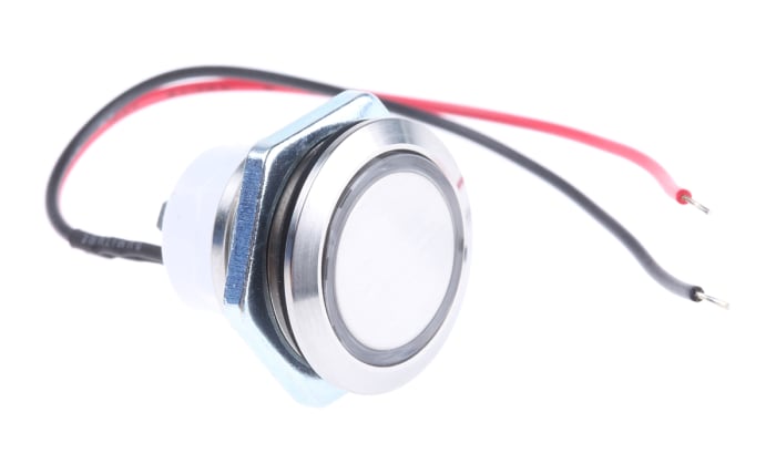 ITW Illuminated Push Button Switch, Latching, Panel Mount, 1-pole on-off switch, Blue LED, IP67