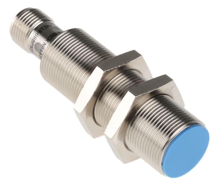 SICK Inductive Threaded Barrel Proximity Sensor, M18, 8 mm Detection, PNP NO, 10 → 30 V dc
