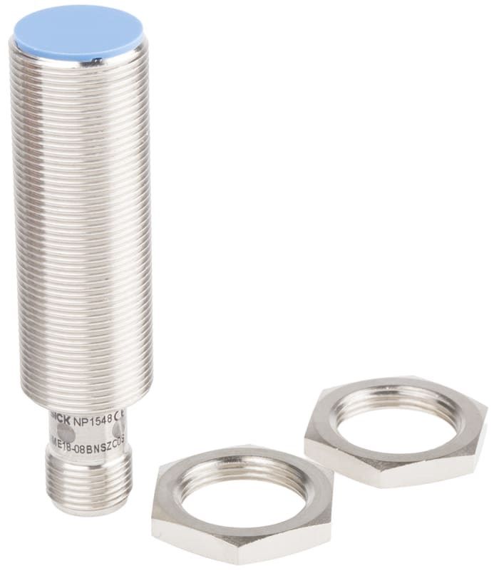 SICK Inductive Threaded Barrel Proximity Sensor, M18, 8 mm Detection, NPN NO, 10 → 30 V dc