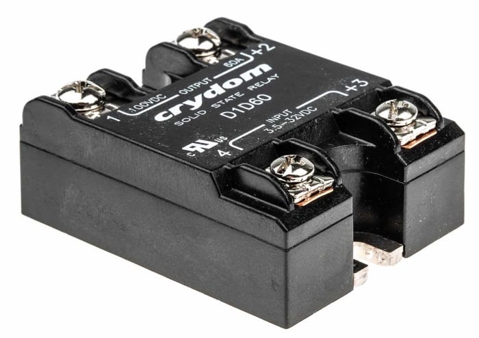 Sensata Crydom 1-DC Series Solid State Relay, 60 A Load, Surface Mount, 100 V Load, 32 V Control