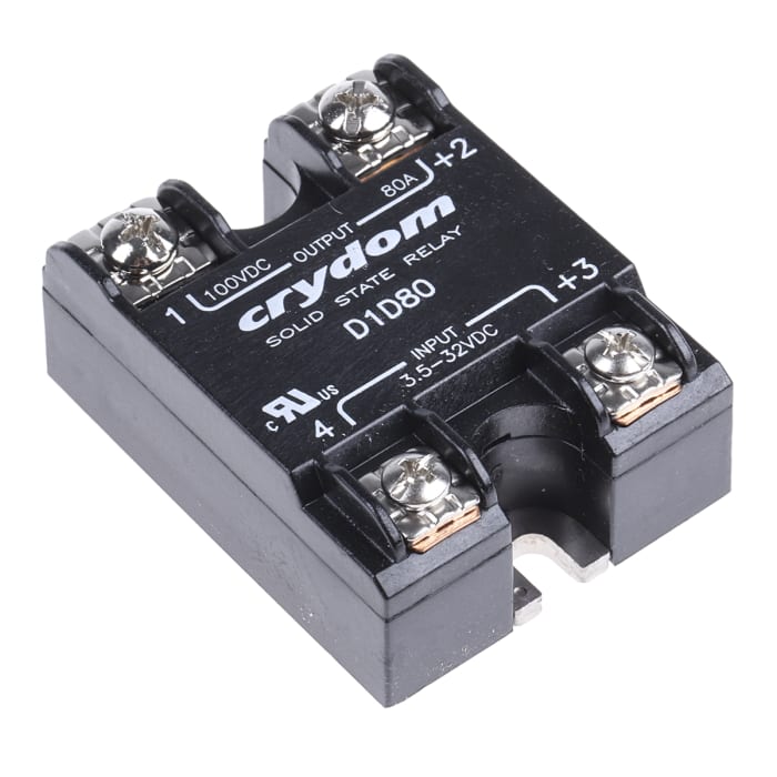 Sensata Crydom 1-DC Series Solid State Relay, 80 A Load, Surface Mount, 100 V Load, 32 V Control