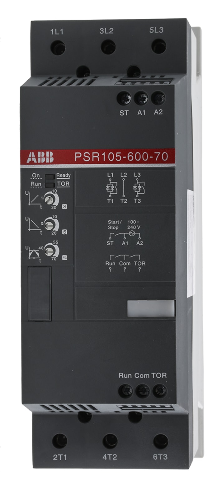 ABB Soft Starter, , 55 kW, 600 V ac, 3 Phase, IP10, IP20