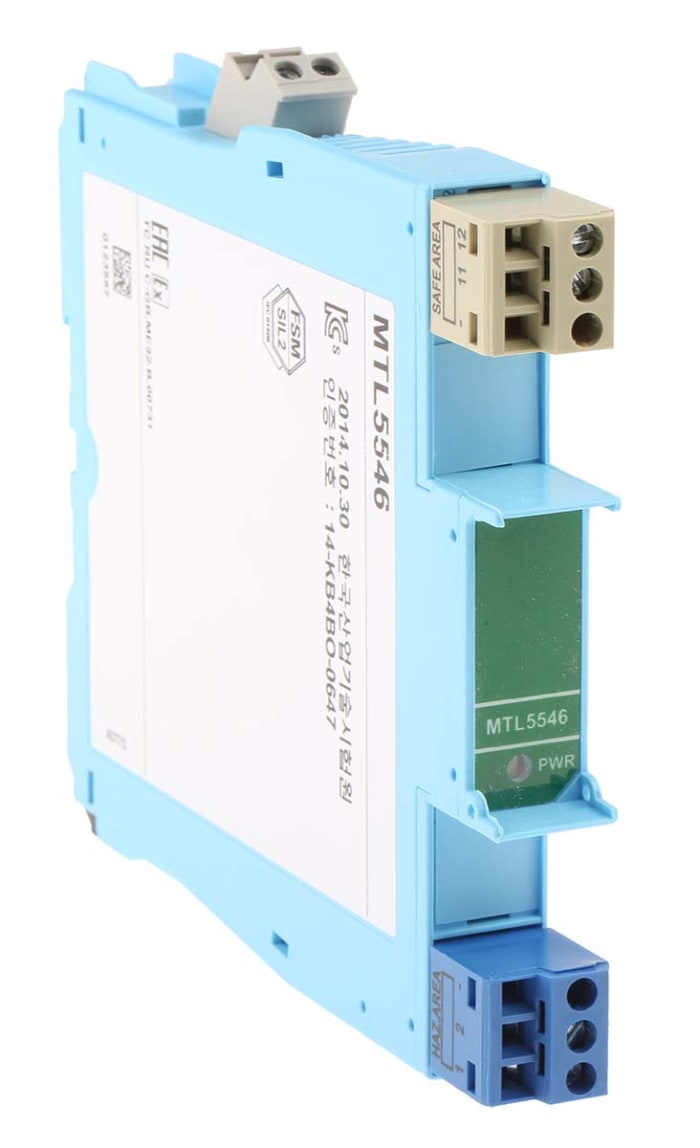 Eaton 1 Channel Zener Barrier, Isolated Driver, Current Input, Current Output, ATEX