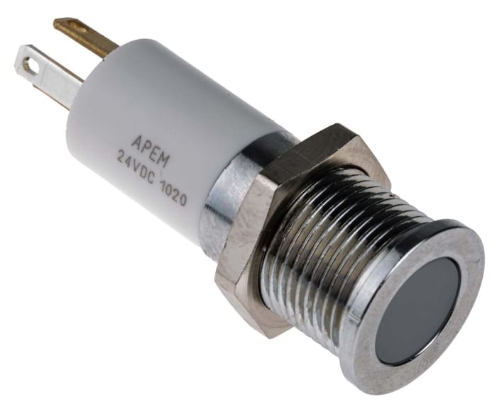 RS PRO Panel Mount Indicator, 24V dc, 14mm Mounting Hole Size, Solder Tab Termination, IP67