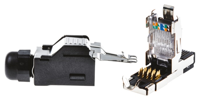 TE Connectivity 1903527 Series Male RJ45 Connector, Cable Mount Straight 1 Port 8 -Way