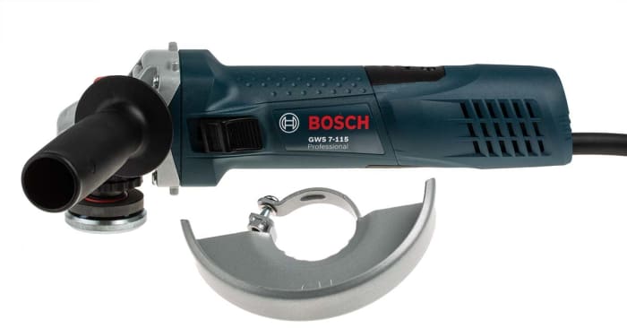 Amoladora angular Bosch GWS 7-115 de 230V 720W, diámetro de disco 115mm, 11000rpm, Euroconector