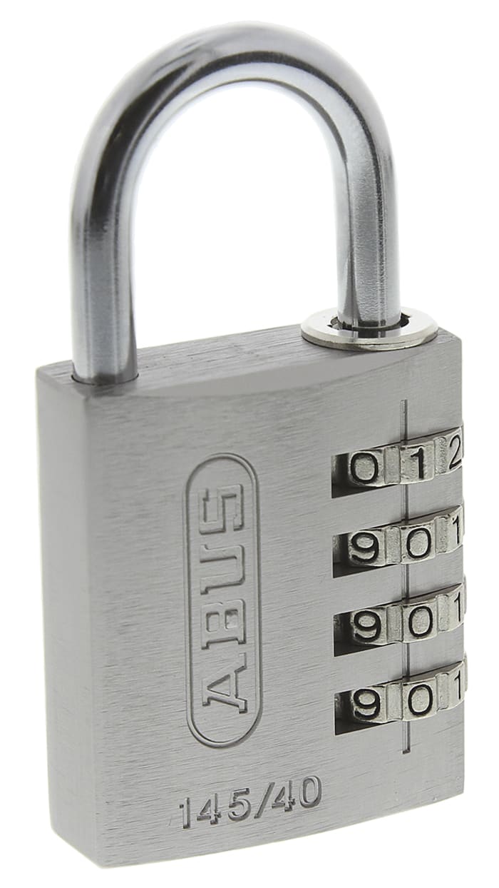 ABUS 145/40 Combination Weatherproof Aluminium, Steel Safety Padlock, 6mm Shackle, 40mm Body