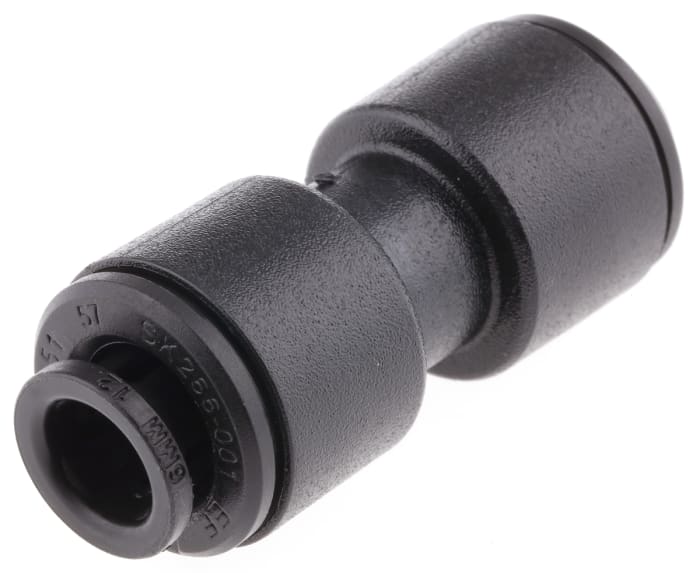 Adaptateur tube à tube droit John Guest PM vers Enfichable 6 mm Enfichable 6 mm
