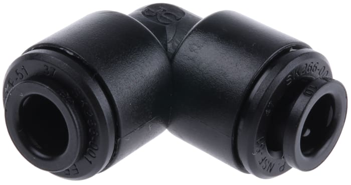 Adaptateur tube à tube coudé John Guest PM vers Enfichable 6 mm Enfichable 6 mm