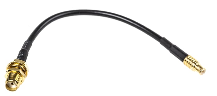 Câble coaxial RF Solutions, RG174/U, SMA, / MCX, 100mm, Noir