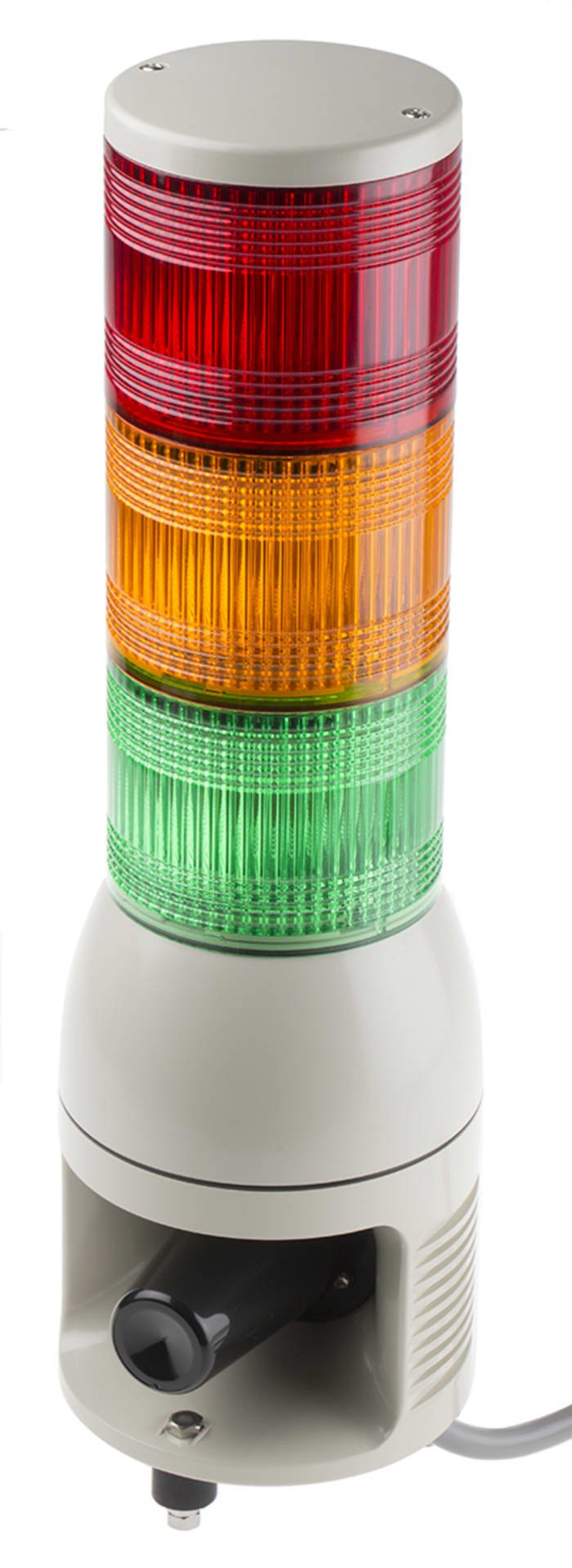 Schneider Electric Harmony XVC1 Series Red/Green/Amber Siren Signal Tower, 3 Lights, 24 V dc, Surface Mount