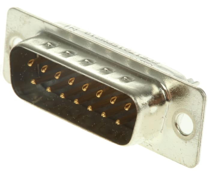 Amphenol Communications Solutions FCE17 15 Way Panel Mount D-sub Connector Plug, 2.74mm Pitch
