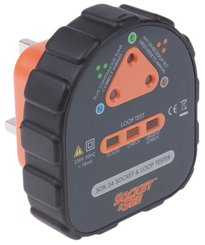 Zkoušečka zásuvek, číslo modelu: Sok 34 Socket &amp; See