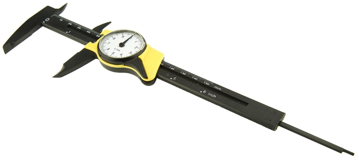 RS PRO 150mm Dial Caliper Caliper 0.01 mm Resolution, Metric & Imperial