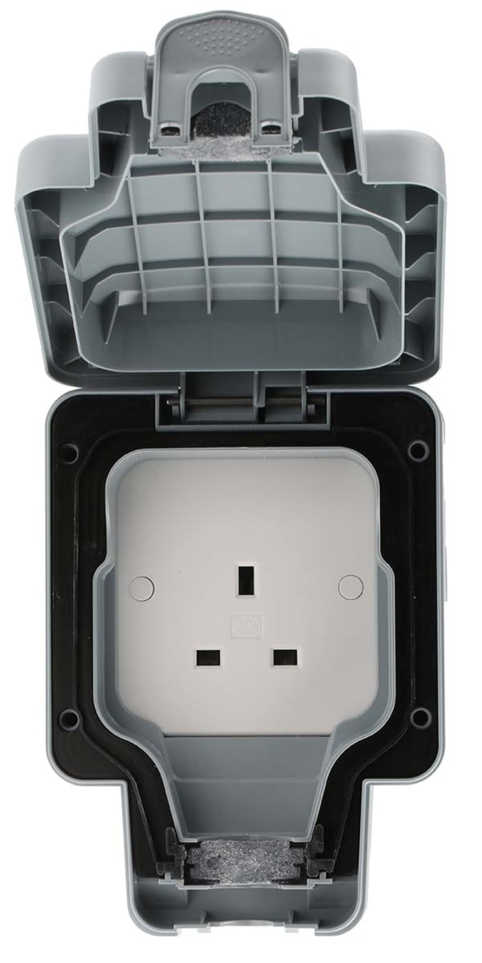 Prise électrique MK Electric  , Montage encastré, Type G - Britannique, Extérieur, IP66