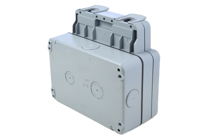 MK Electric Grey 2 Gang Plug Socket, 2 Poles, 13A, Type G - British, Outdoor Use