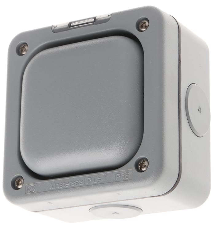Boîtier pour interrupteur MK Electric Masterseal, Largeur 95mm, Longueur 95mm, fixation Vis