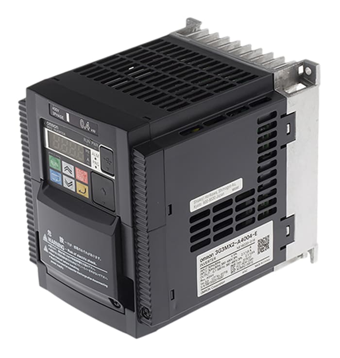 Měnič kmitočtu, řada: 3G3MX2 0.40 kW 400Hz 1,8 A 400 V AC IP20, pro použití s: Střídavé motory Omron