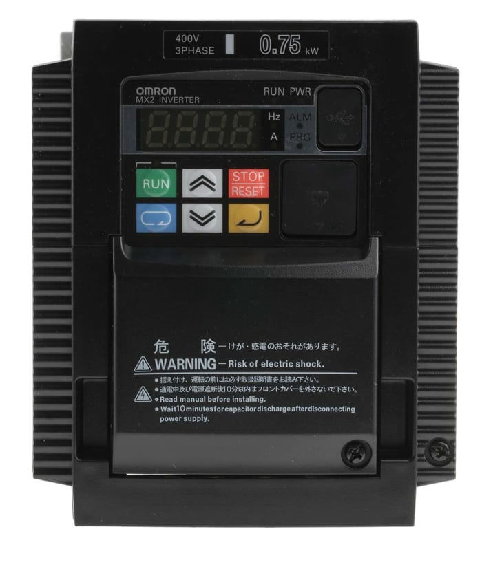 Variador de frecuencia Omron serie 3G3MX2, 0,75 kW, 400 V ac, 3 fases, 3,4 A, 0.1 → 400Hz, IP20, Profibus