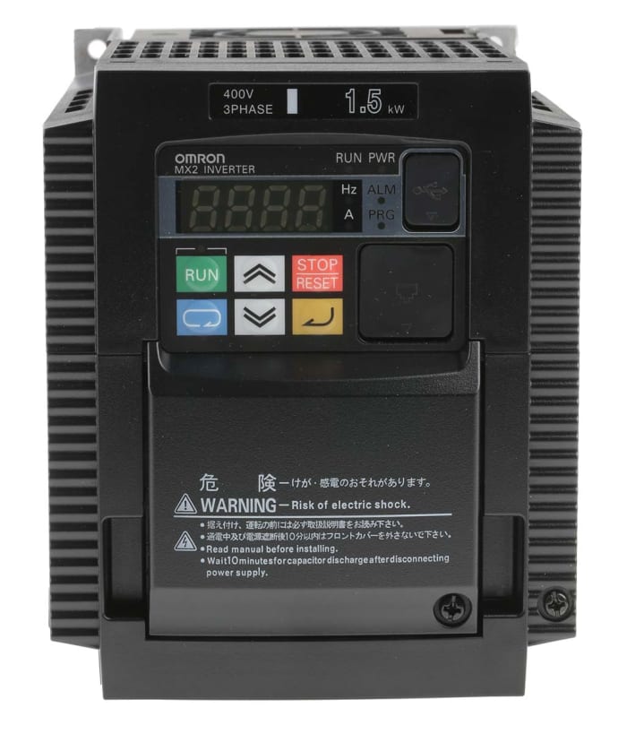 Měnič kmitočtu, řada: 3G3MX2 1.5 kW 400Hz 4,8 A 400 V AC IP20, pro použití s: Střídavé motory Omron