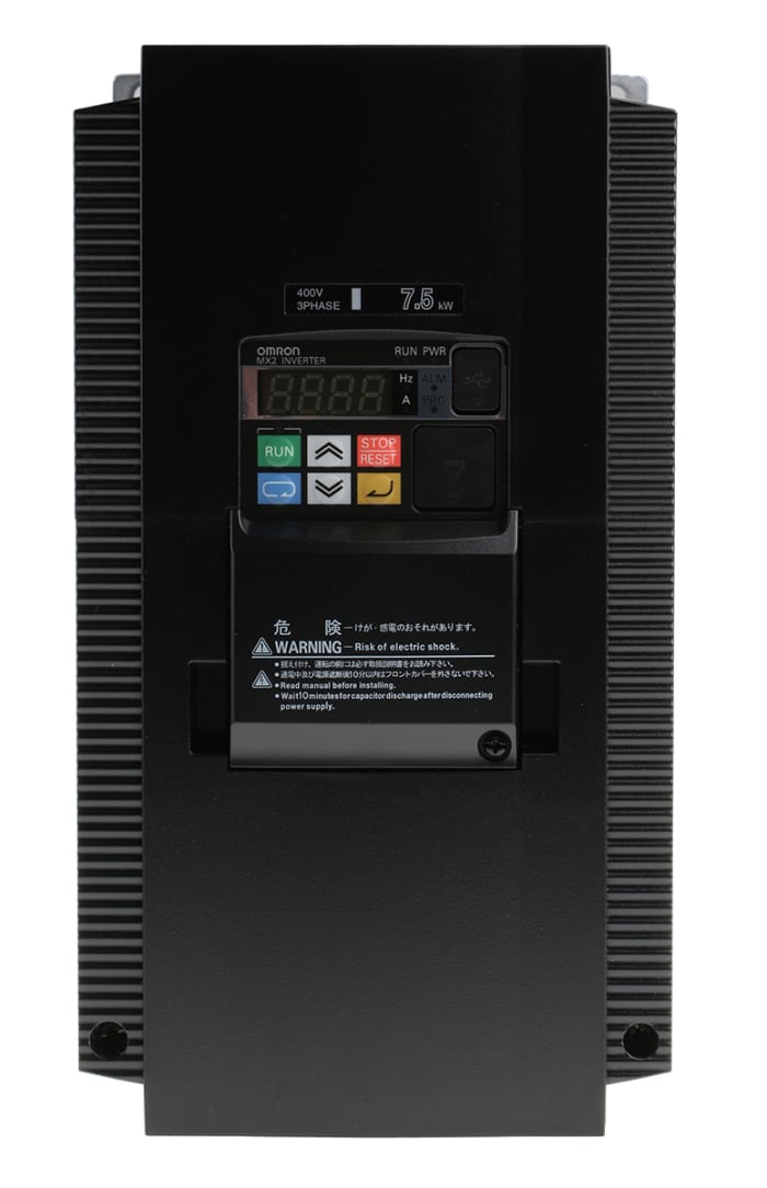 Měnič kmitočtu, řada: 3G3MX2 7.5 kW 400Hz 18.0 A 400 V AC IP20, pro použití s: Střídavé motory Omron