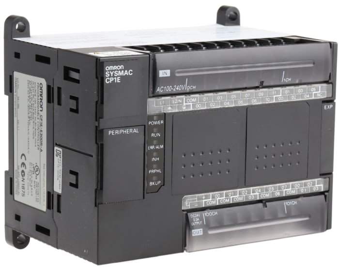 Omron CP1E Series PLC CPU for Use with CP1E Series, Relay Output, 18-Input, Pulse Input