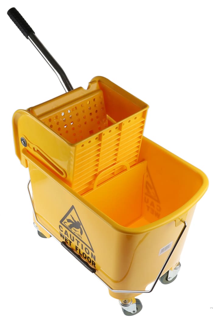 Cubo para Fregonas RS PRO 20L Plástico Amarillo con tirador