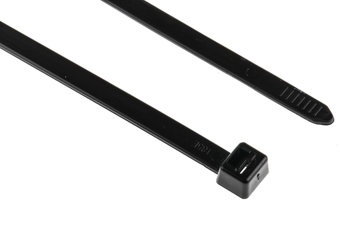 Serre-câble HellermannTyton T120R, 380mm x 7.6 mm, Noir, en Polyamide 6.6 (PA66), x 100