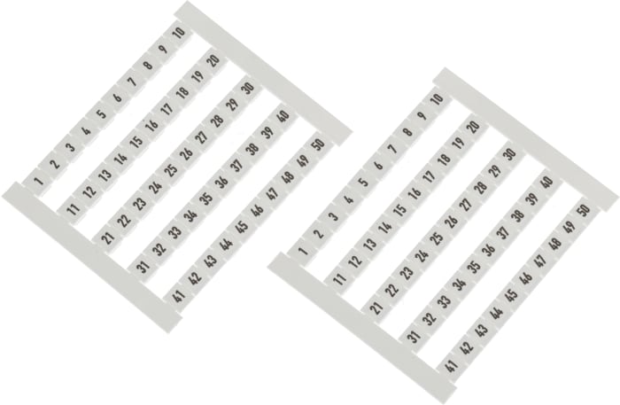 Repère pour blocs de jonction Weidmuller série DEK à utiliser avec Bloc de jonction