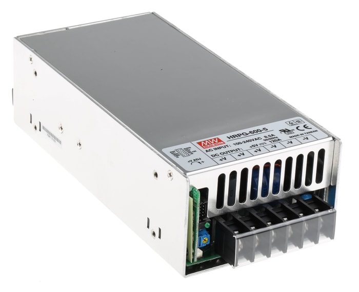 MEAN WELL Switching Power Supply, HRPG-600-5RS, 5V dc, 120A, 600W, 1 Output, 120 → 370 V dc, 85 → 264 V