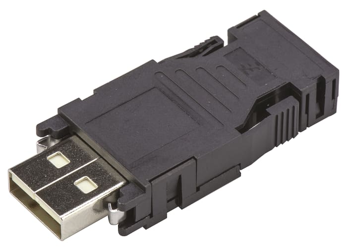 Connecteur USB 2.0 A Mâle TE Connectivity ports, Montage sur câble, Droit