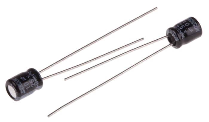 RS PRO 10μF Aluminium Electrolytic Capacitor 25V dc, Radial, Through Hole