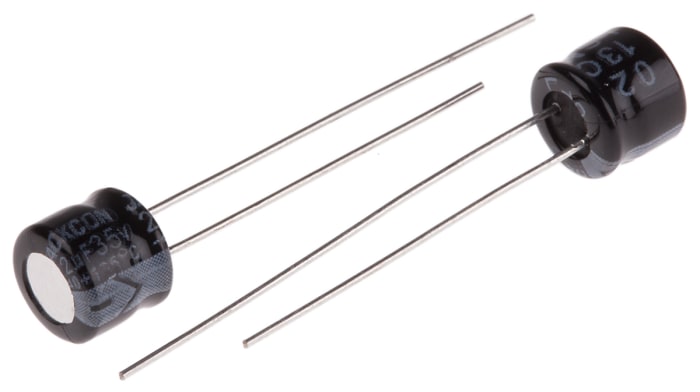 RS PRO | RS PRO 22 μF Capacitor 35V dc, Radial, Through Hole Radial ...
