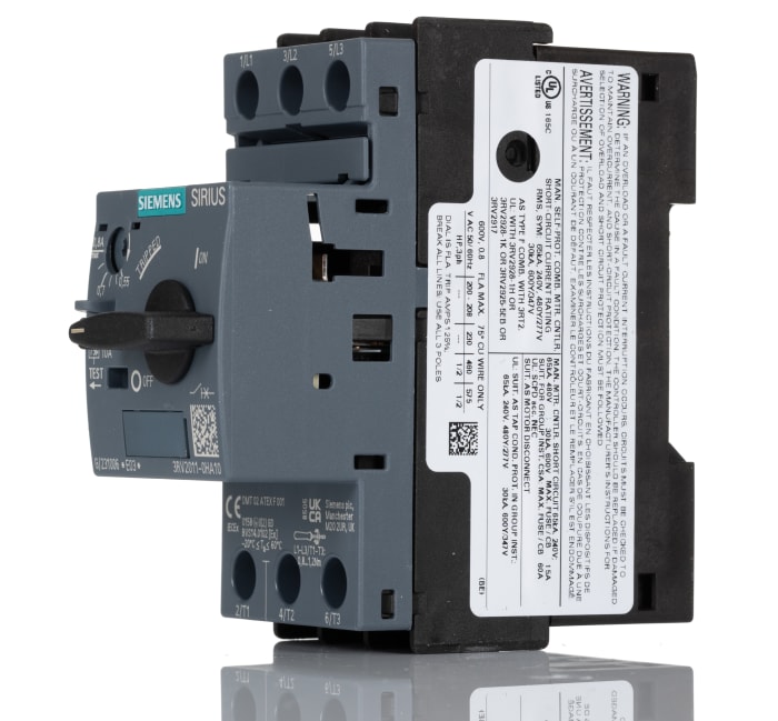 Siemens 0.55 → 0.8 A SIRIUS 3RV Motor Protection Circuit Breaker, 690 V ac
