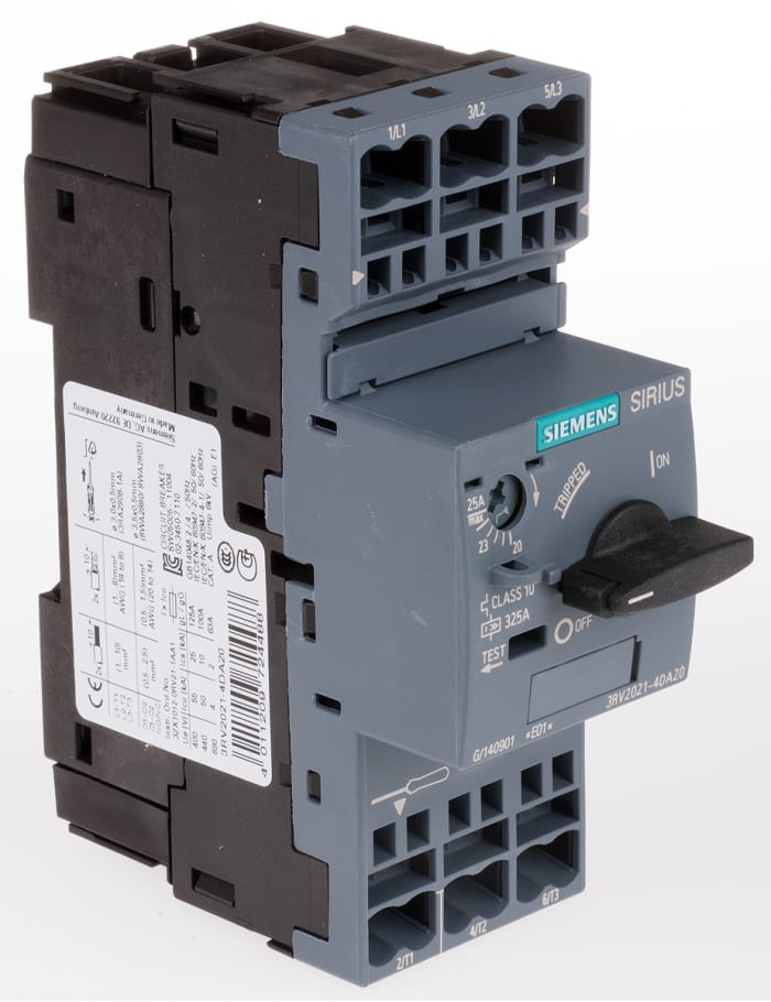 Siemens 3RV2021-4DA20 Прерыватель цепи для защиты двигателя