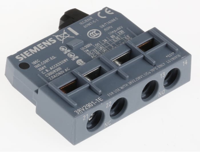3RV2901-1E Siemens | Siemens Sirius Innovation Auxiliary Contact - 1NO ...