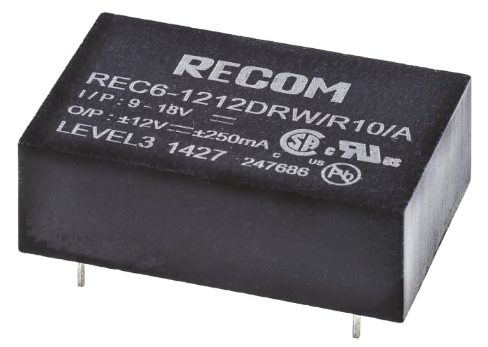 Recom REC6-1212DRW/R10/A Изолированный DC-DC преобразователь