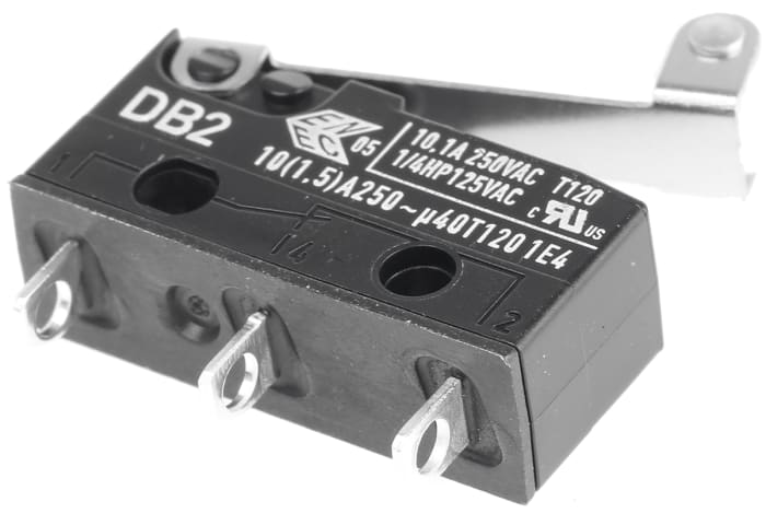 ZF Roller Lever Micro Switch, Solder Terminal, 10.1 A @ 250 V ac, SPDT