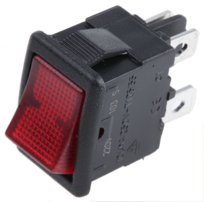 ZF Illuminated DPST, On-Off Rocker Switch Panel Mount