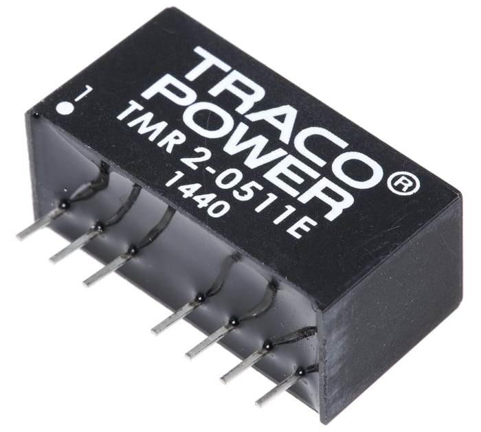 TRACOPOWER TMR 2E DC-DC Converter, 5V dc/ 400mA Output, 4.5 → 9 V dc Input, 2W, Through Hole, +85°C Max Temp